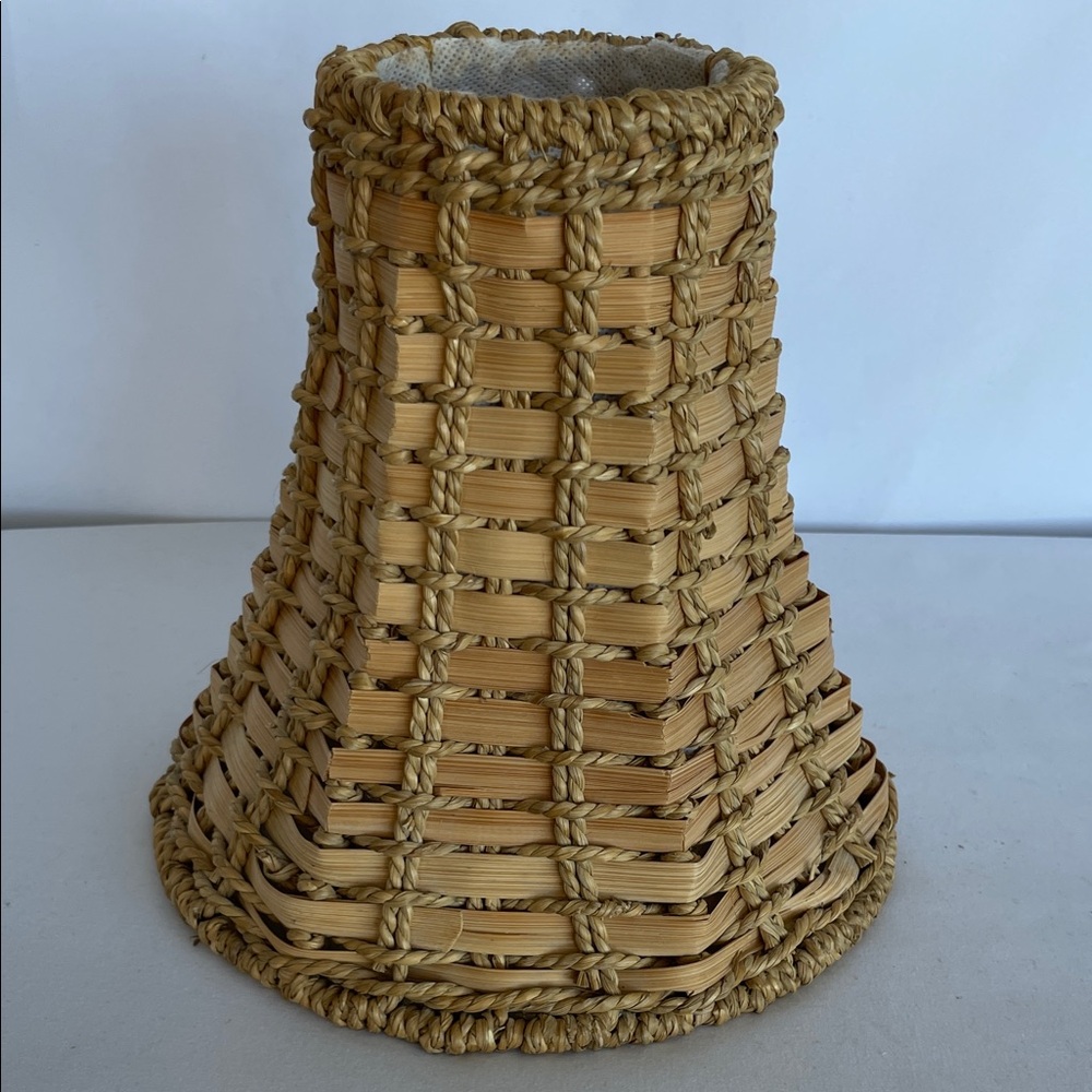 Bespoke Natural Woven Basket Lampshade